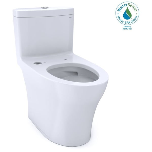 Toto Aquia IV One-Piece Elongated Dual Flush 1.28 and 0.9 GPF Cotton White CST646CEMFGNAT40#01 - main